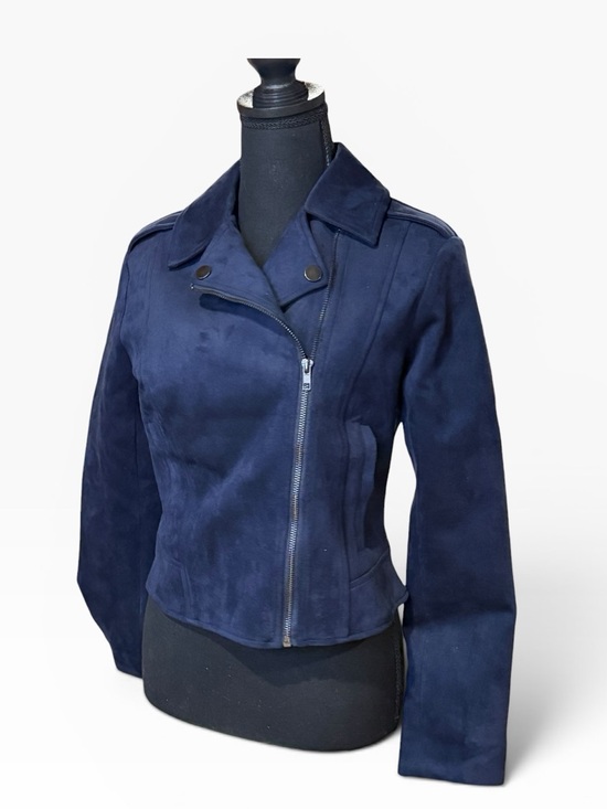 Steve Madden Jackets & Blazers - Steve Madden NWT "Not Your Baby" Faux Suede Moto Jacket - Midnight - Small